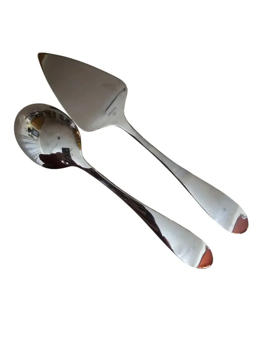 Mikasa Bravo Pie Server & Serving Spoon Set stainless glossy durable serving